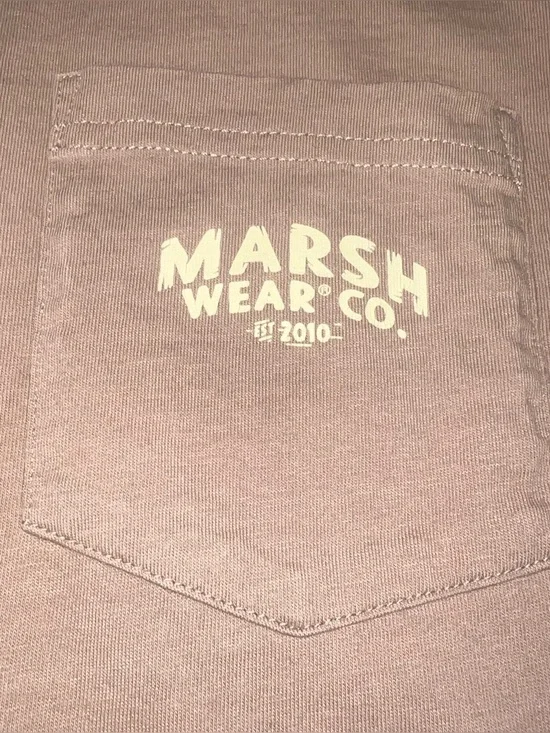 Marsh Wear Lookout Long Sleeve Pocket Tee In Tobacco Sz L - Picture 4 of 12